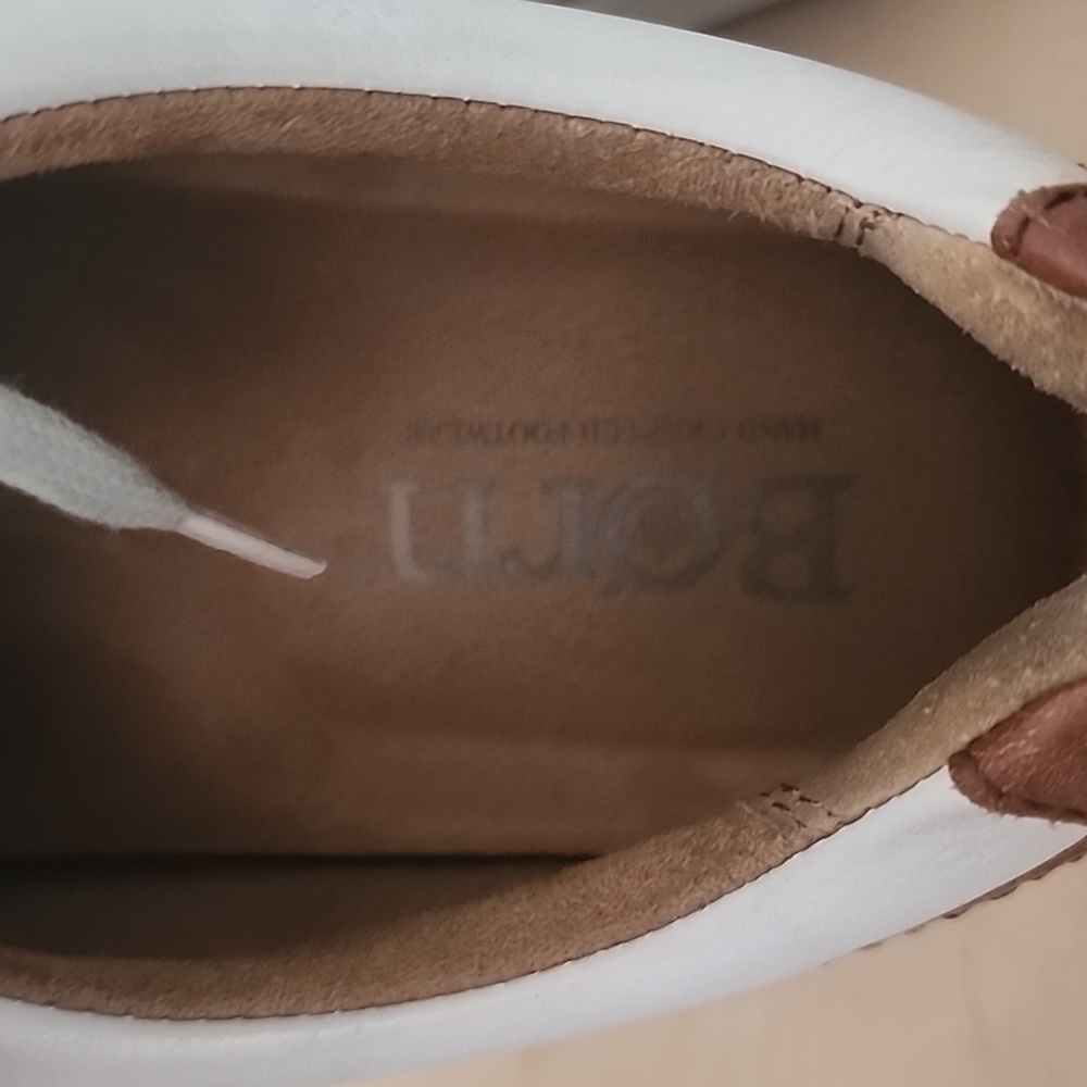 Born Jib White Leather Sneaker, Size 10 M - Picture 7 of 10
